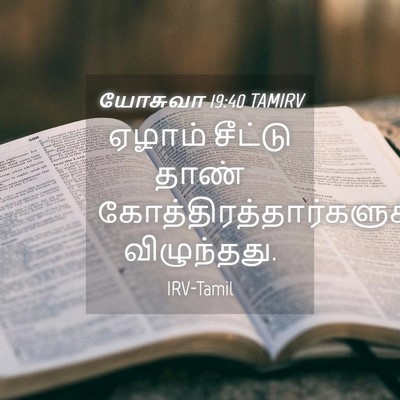 Picture 04 - யோசுவா 19:40 TAMIRV - ஏழாம் சீட்டு தாண் - Bible Verse Picture