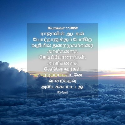 Picture 04 - யோசுவா 2:7 TAMIRV - ராஜாவின் ஆட்கள் - Bible Verse Picture