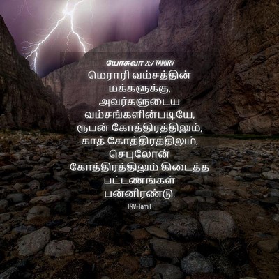 Picture 04 - யோசுவா 21:7 TAMIRV - மெராரி வம்சத்தின் - Bible Verse Picture