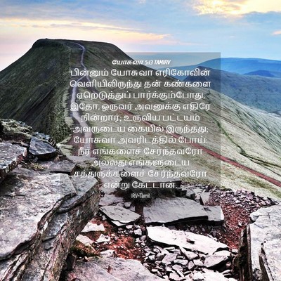Picture 04 - யோசுவா 5:13 TAMIRV - பின்னும் யோசுவா - Bible Verse Picture
