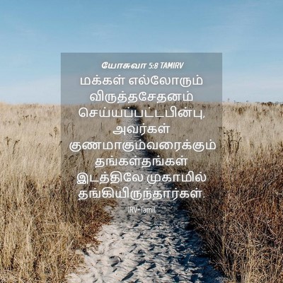 Picture 04 - யோசுவா 5:8 TAMIRV - மக்கள் எல்லோரும் - Bible Verse Picture