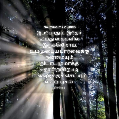 Picture 04 - யோசுவா 9:25 TAMIRV - இப்போதும், இதோ, - Bible Verse Picture