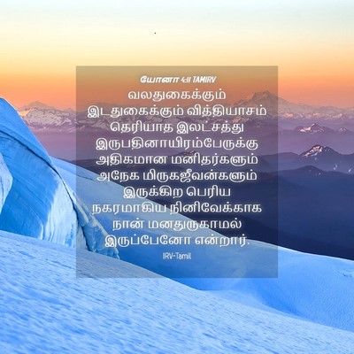 Picture 04 - யோனா 4:11 TAMIRV - வலதுகைக்கும் - Bible Verse Picture