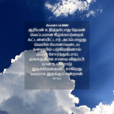 Picture 04 - யோனா 4:8 TAMIRV - சூரியன் - Bible Verse Picture