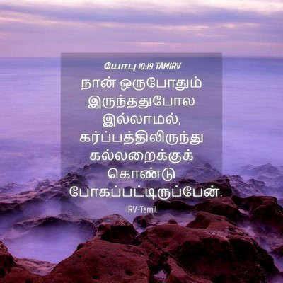 Picture 04 - யோபு 10:19 TAMIRV - நான் ஒருபோதும் - Bible Verse Picture