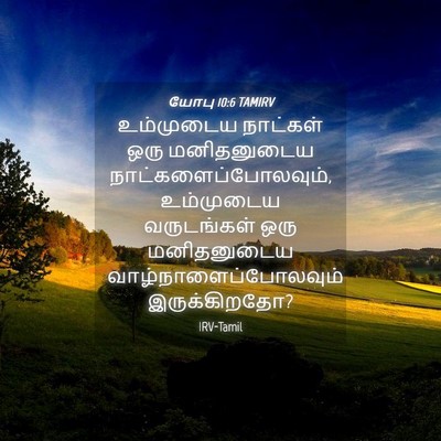 Picture 04 - யோபு 10:6 TAMIRV - உம்முடைய நாட்கள் - Bible Verse Picture