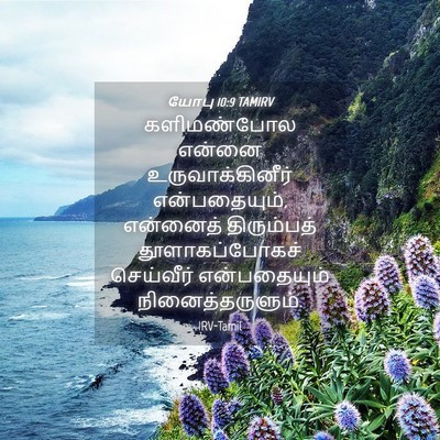 Picture 04 - யோபு 10:9 TAMIRV - களிமண்போல என்னை - Bible Verse Picture