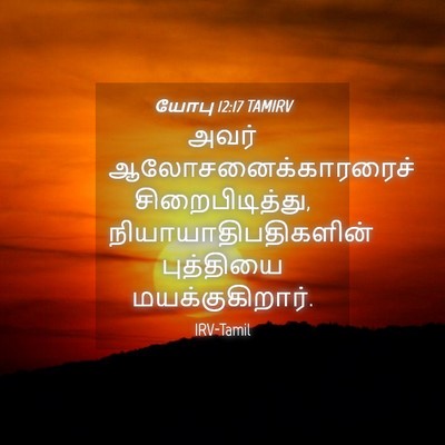 Picture 04 - யோபு 12:17 TAMIRV - அவர் - Bible Verse Picture