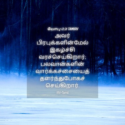 Picture 04 - யோபு 12:21 TAMIRV - அவர் - Bible Verse Picture