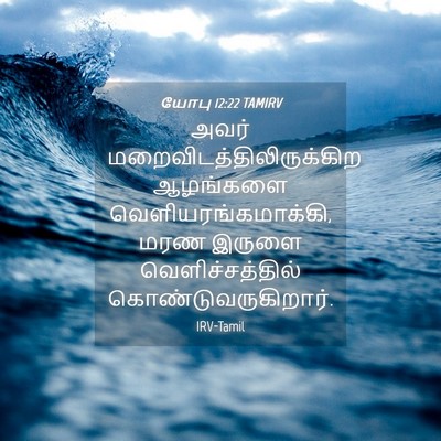 Picture 04 - யோபு 12:22 TAMIRV - அவர் - Bible Verse Picture