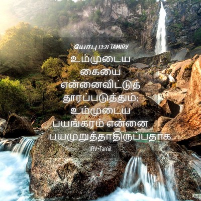 Picture 04 - யோபு 13:21 TAMIRV - உம்முடைய கையை - Bible Verse Picture