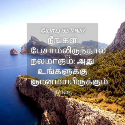 Picture 04 - யோபு 13:5 TAMIRV - நீங்கள் - Bible Verse Picture