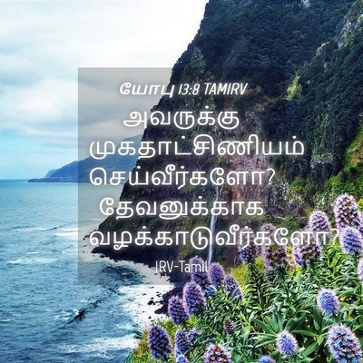 Picture 04 - யோபு 13:8 TAMIRV - அவருக்கு - Bible Verse Picture