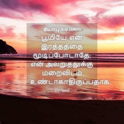 Picture 04 - யோபு 16:18 TAMIRV - பூமியே, என் - Bible Verse Picture