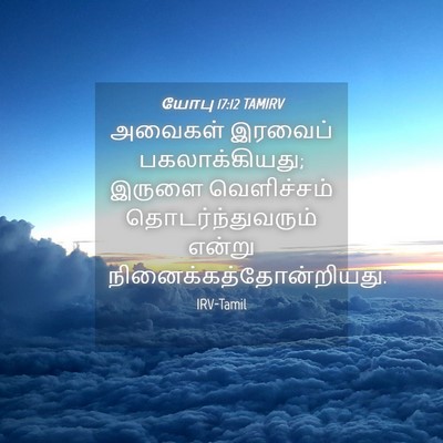 Picture 04 - யோபு 17:12 TAMIRV - அவைகள் இரவைப் - Bible Verse Picture
