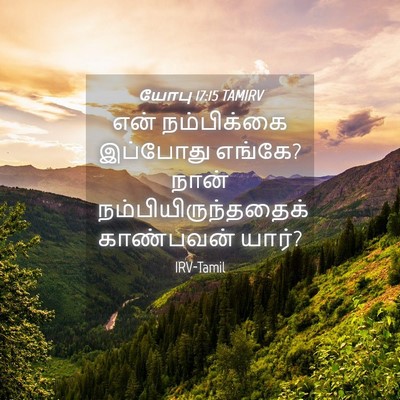 Picture 04 - யோபு 17:15 TAMIRV - என் நம்பிக்கை - Bible Verse Picture