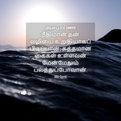 Picture 04 - யோபு 17:9 TAMIRV - நீதிமான் தன் - Bible Verse Picture