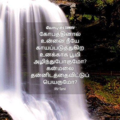 Picture 04 - யோபு 18:4 TAMIRV - கோபத்தினால் உன்னை - Bible Verse Picture