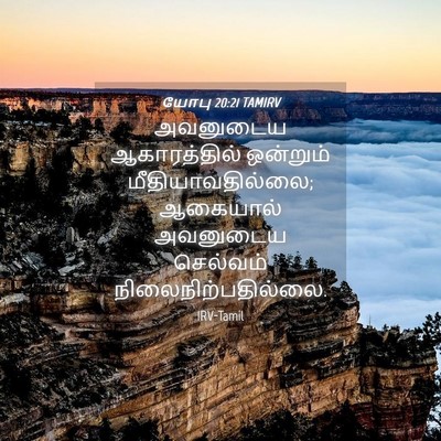 Picture 04 - யோபு 20:21 TAMIRV - அவனுடைய - Bible Verse Picture