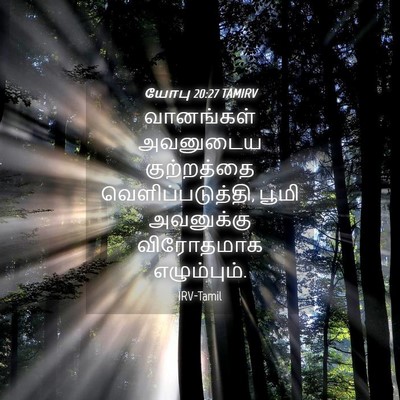 Picture 04 - யோபு 20:27 TAMIRV - வானங்கள் அவனுடைய - Bible Verse Picture
