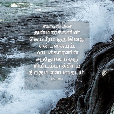 Picture 04 - யோபு 20:4 TAMIRV - துன்மார்க்கனின் - Bible Verse Picture