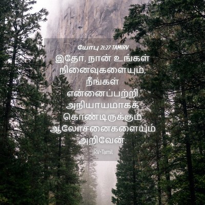 Picture 04 - யோபு 21:27 TAMIRV - இதோ, நான் உங்கள் - Bible Verse Picture