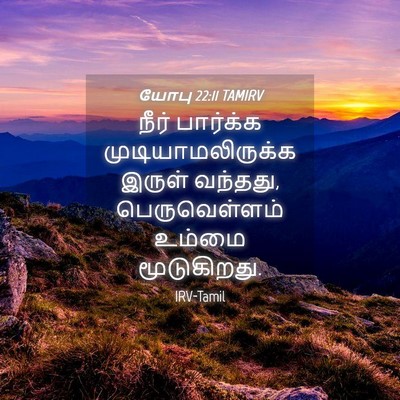 Picture 04 - யோபு 22:11 TAMIRV - நீர் பார்க்க - Bible Verse Picture