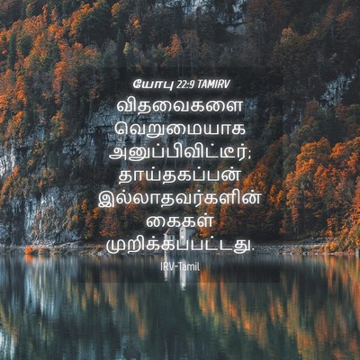 Picture 04 - யோபு 22:9 TAMIRV - விதவைகளை - Bible Verse Picture
