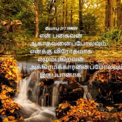 Picture 04 - யோபு 27:7 TAMIRV - என் பகைவன் - Bible Verse Picture