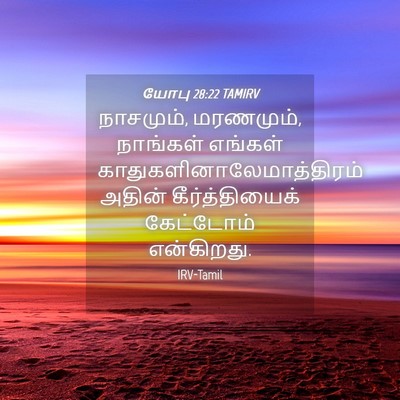 Picture 04 - யோபு 28:22 TAMIRV - நாசமும், மரணமும், - Bible Verse Picture