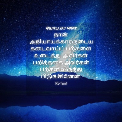 Picture 04 - யோபு 29:17 TAMIRV - நான் - Bible Verse Picture