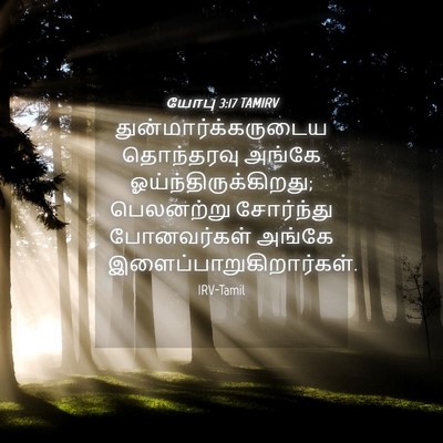 Picture 04 - யோபு 3:17 TAMIRV - துன்மார்க்கருடைய - Bible Verse Picture