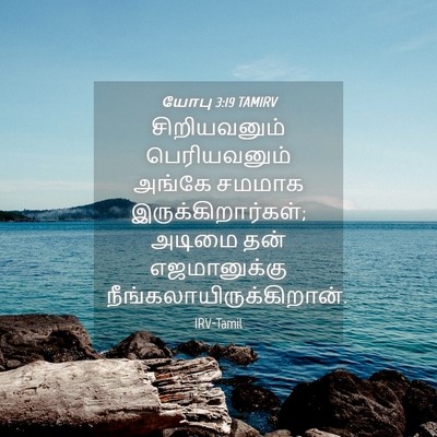 Picture 04 - யோபு 3:19 TAMIRV - சிறியவனும் - Bible Verse Picture
