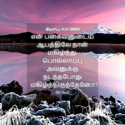 Picture 04 - யோபு 31:29 TAMIRV - என் பகைவனுடைய - Bible Verse Picture
