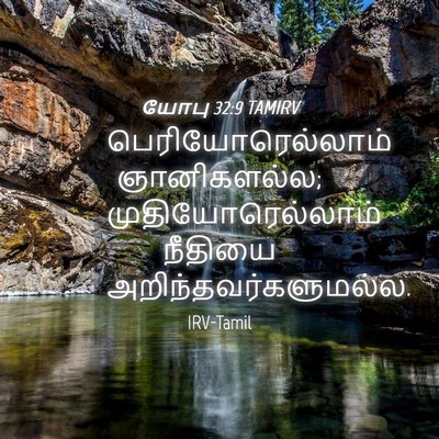 Picture 04 - யோபு 32:9 TAMIRV - பெரியோரெல்லாம் - Bible Verse Picture