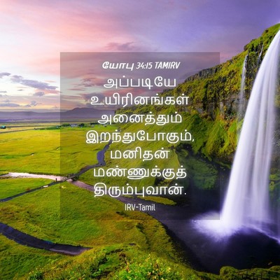 Picture 04 - யோபு 34:15 TAMIRV - அப்படியே - Bible Verse Picture