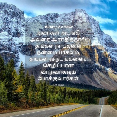 Picture 04 - யோபு 36:11 TAMIRV - அவர்கள் அடங்கி - Bible Verse Picture