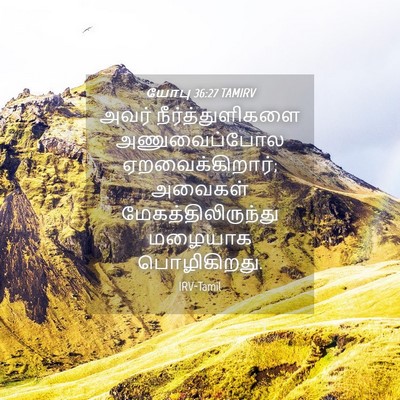 Picture 04 - யோபு 36:27 TAMIRV - அவர் - Bible Verse Picture