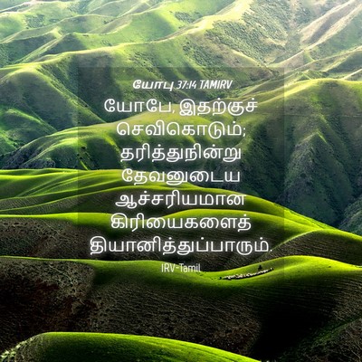 Picture 04 - யோபு 37:14 TAMIRV - யோபே, இதற்குச் - Bible Verse Picture