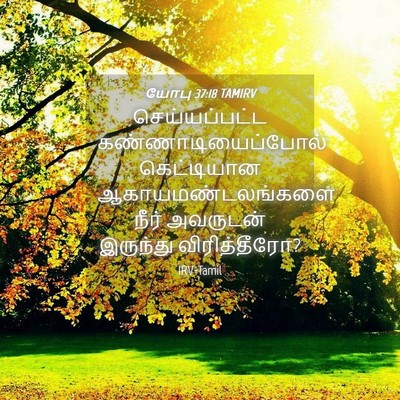 Picture 04 - யோபு 37:18 TAMIRV - செய்யப்பட்ட - Bible Verse Picture