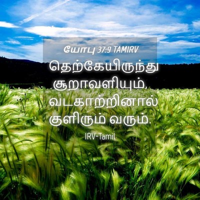 Picture 04 - யோபு 37:9 TAMIRV - தெற்கேயிருந்து - Bible Verse Picture