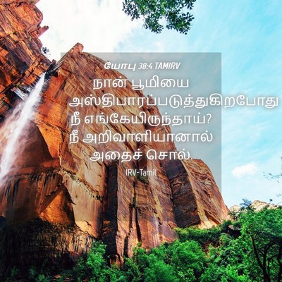 Picture 04 - யோபு 38:4 TAMIRV - நான் பூமியை - Bible Verse Picture