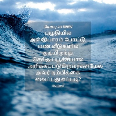 Picture 04 - யோபு 4:19 TAMIRV - புழுதியில் - Bible Verse Picture