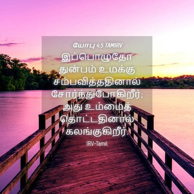 Picture 04 - யோபு 4:5 TAMIRV - இப்பொழுதோ துன்பம் - Bible Verse Picture