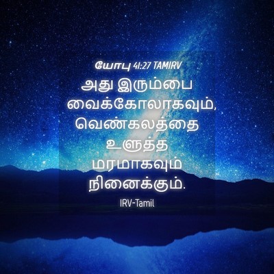 Picture 04 - யோபு 41:27 TAMIRV - அது இரும்பை - Bible Verse Picture