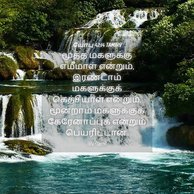 Picture 04 - யோபு 42:14 TAMIRV - மூத்த மகளுக்கு - Bible Verse Picture