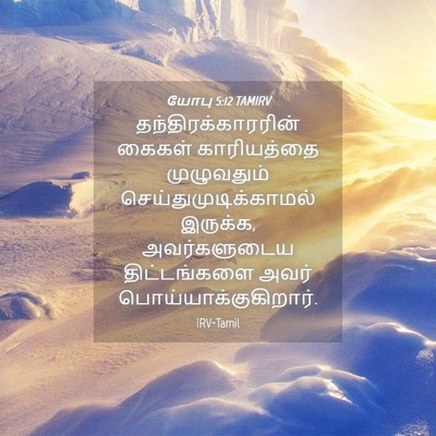Picture 04 - யோபு 5:12 TAMIRV - தந்திரக்காரரின் - Bible Verse Picture