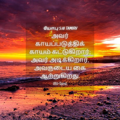 Picture 04 - யோபு 5:18 TAMIRV - அவர் - Bible Verse Picture