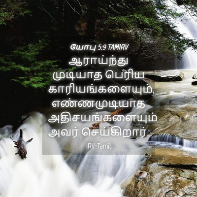Picture 04 - யோபு 5:9 TAMIRV - ஆராய்ந்து முடியாத - Bible Verse Picture