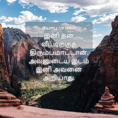 Picture 04 - யோபு 7:10 TAMIRV - இனி தன் - Bible Verse Picture